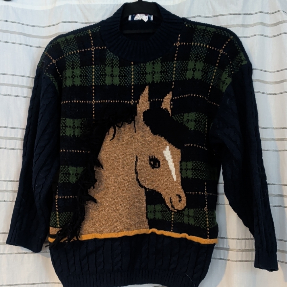 Vintage Kids Horse Sweater